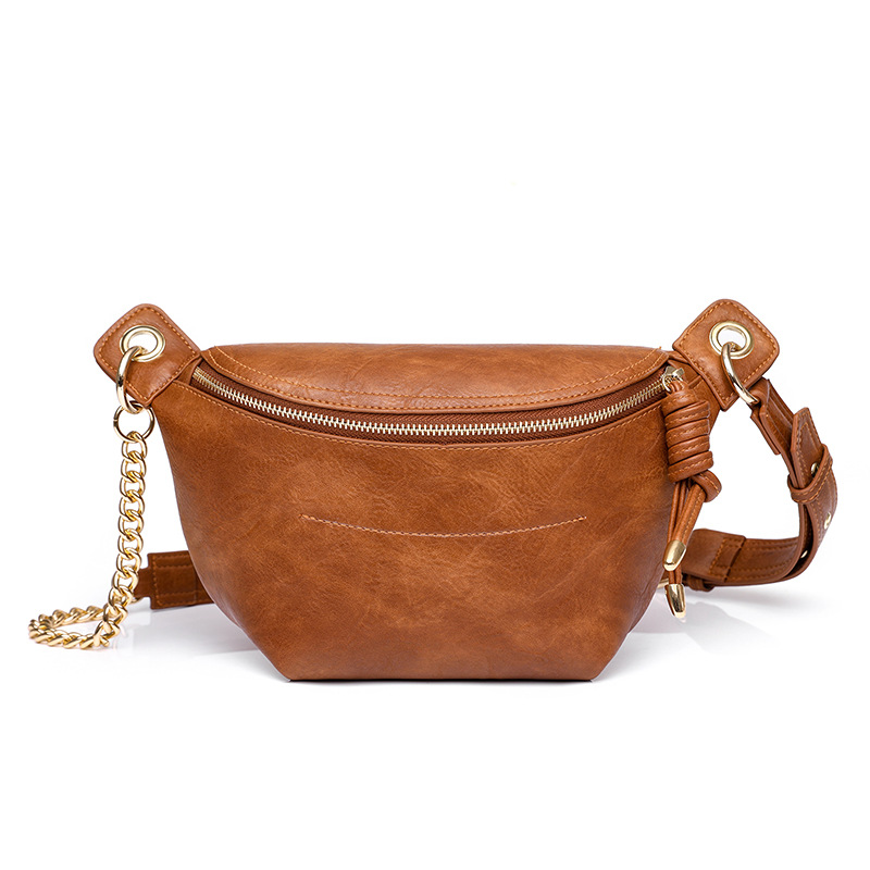 New designer waist bag, casual fashion crossbody bag, European and American retro women's chest bag, simple luxury handbag, commuter shoulder cro