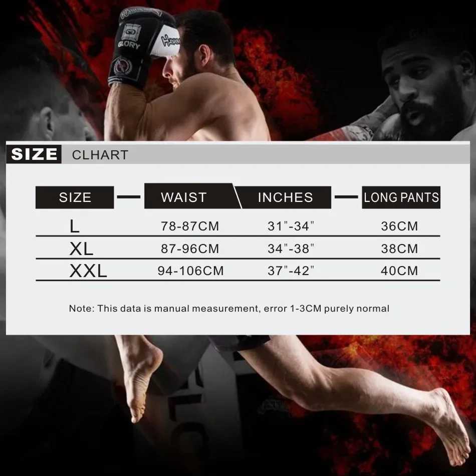 Muay Thai Boxing Martial Arts Shorts for Men Quick Dry Fitness Combat Sports Running Outdoor Activities X260306