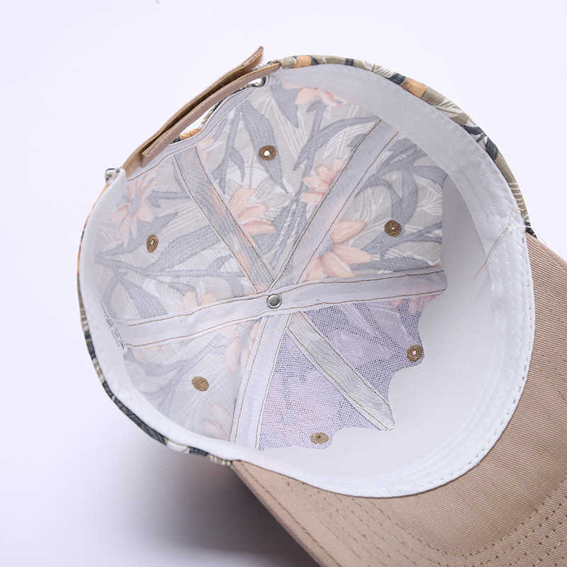Korean-style unisex floral baseball cap outdoor printed sun hat fashionable duckbill cap sun protection hat S260306