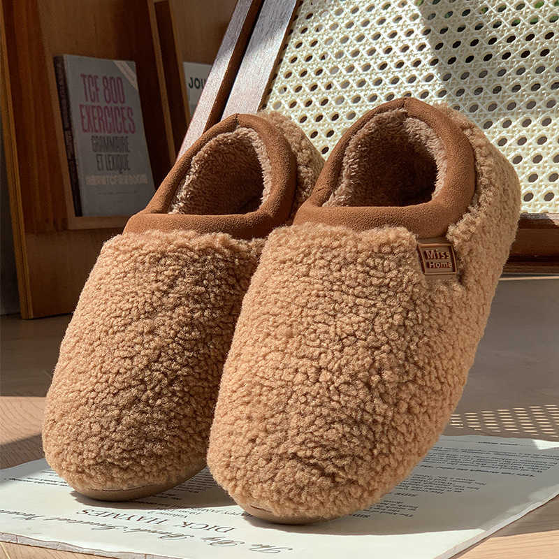 New 2025 Cotton Slippers for Women Winter Couples Indoor Home Non-Slip Warm Fleece Lined Slippers for Men Winter S260305