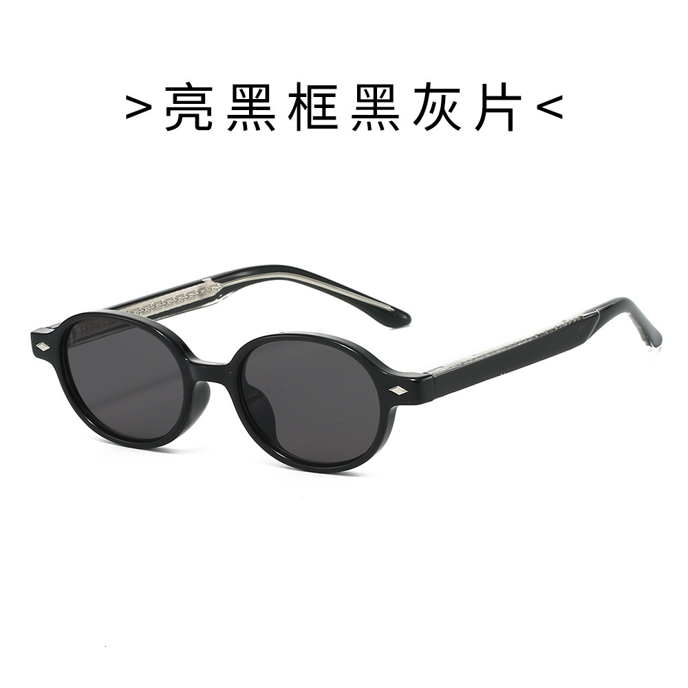 25 new models with pin-type design, European American round frame small sunglasses, TR90 frame, personalized, simple stylish for men and women