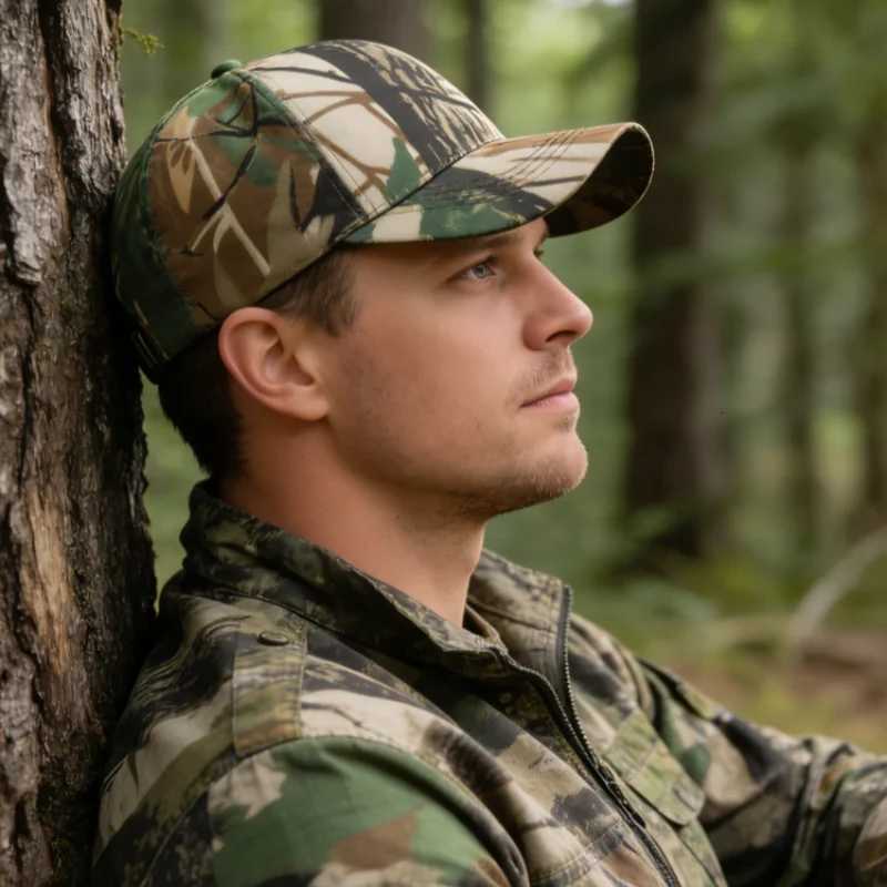 Summer New Camouflage Outdoor Sport Hunting Cap Mens and Womens Snapback Jungle Stripe Hat Wild Breathable Camo Caps S260306