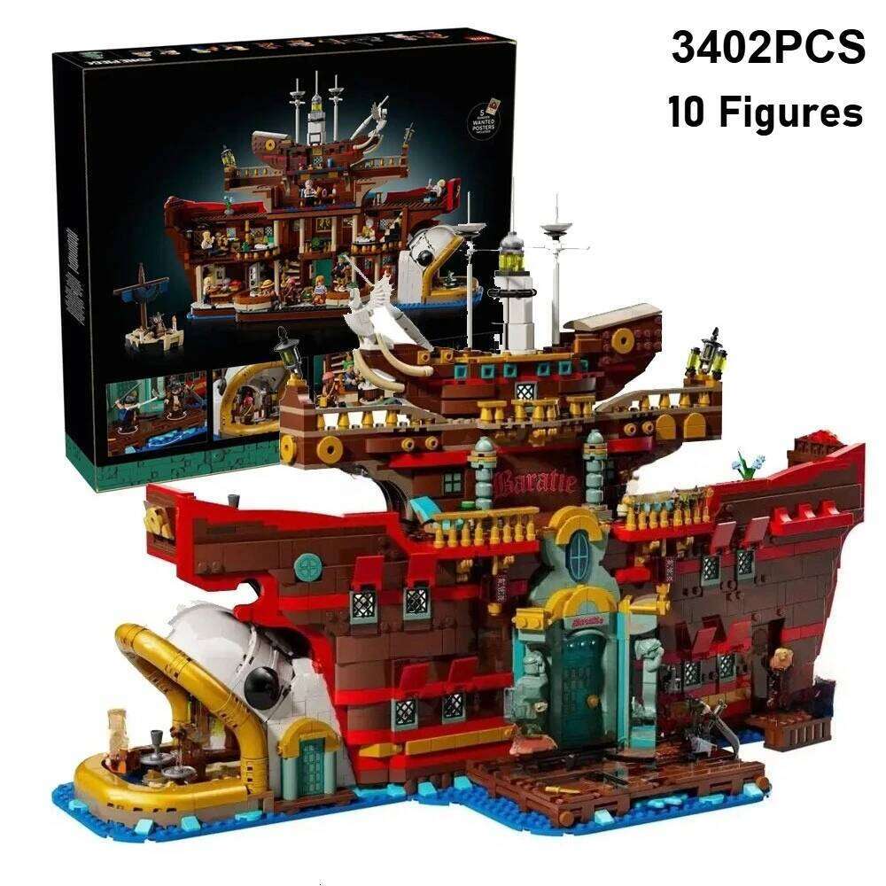 3402PCS The Baratie Floating Restaurant Building Blocks With 10 Figures Assemble Bricks Toy Gift For Children Adult Z260305