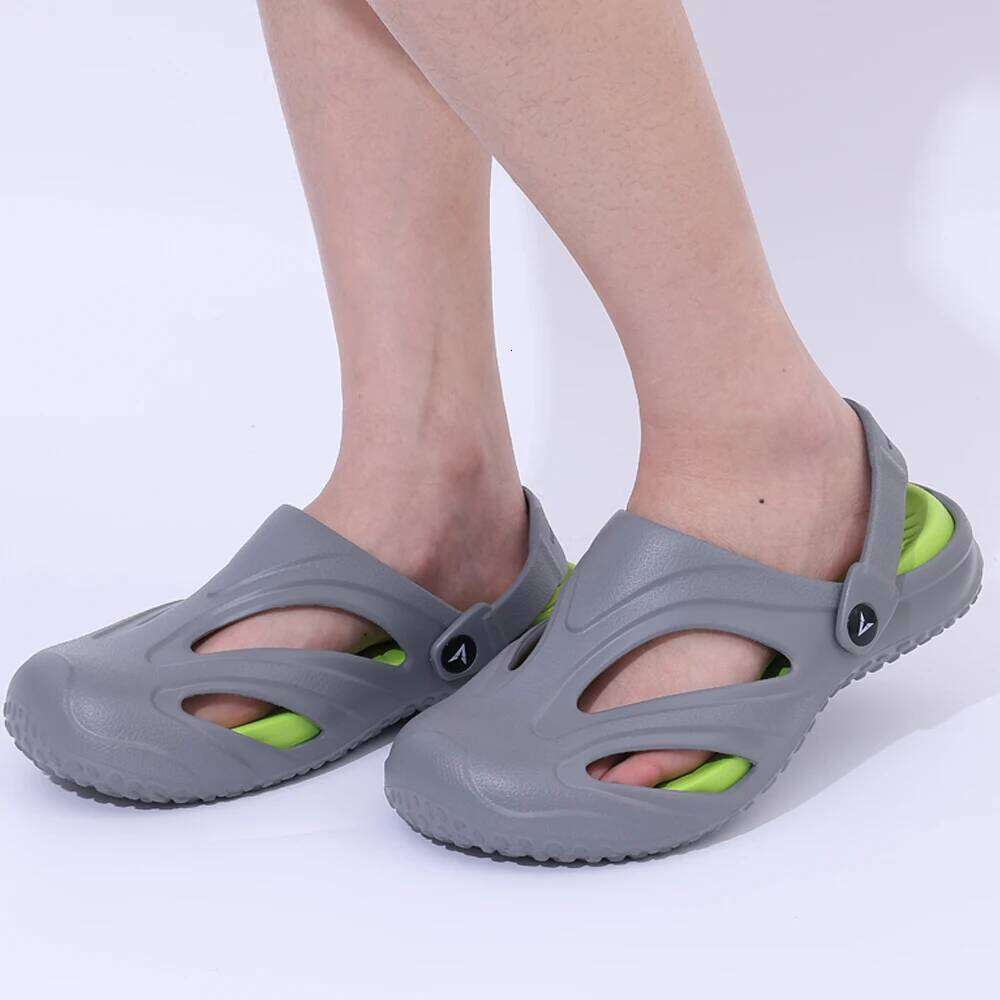 Litfun Men Clogs Slippers Outside Beach Slides EVA Light Soft Sandals Flat Fashion Casual Garden Shoes With Arch Support