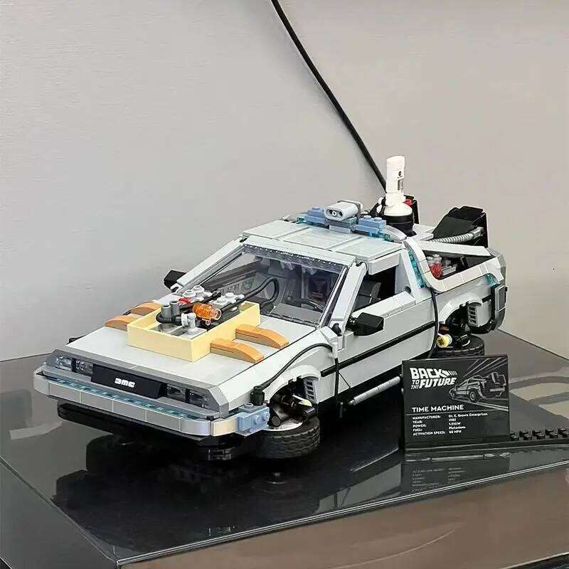 1872PCS Creative Back to the Future Time Machine Building Blocks Vehicle Model Car Assemble Bricks Toy Gift For Kid Adult Boy Z260305