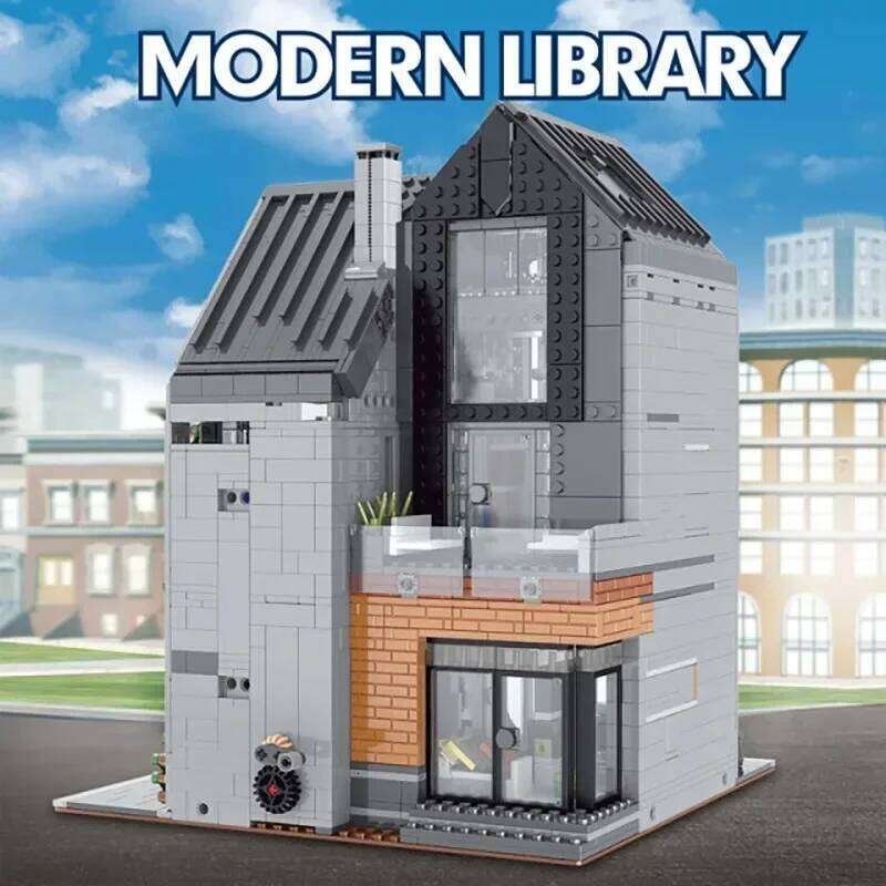 2789pcs Creative Expert Modern Library Modular City Architecture Building Block Brick Model MOC Street View Set Kid Toy Boy Gift Z260306