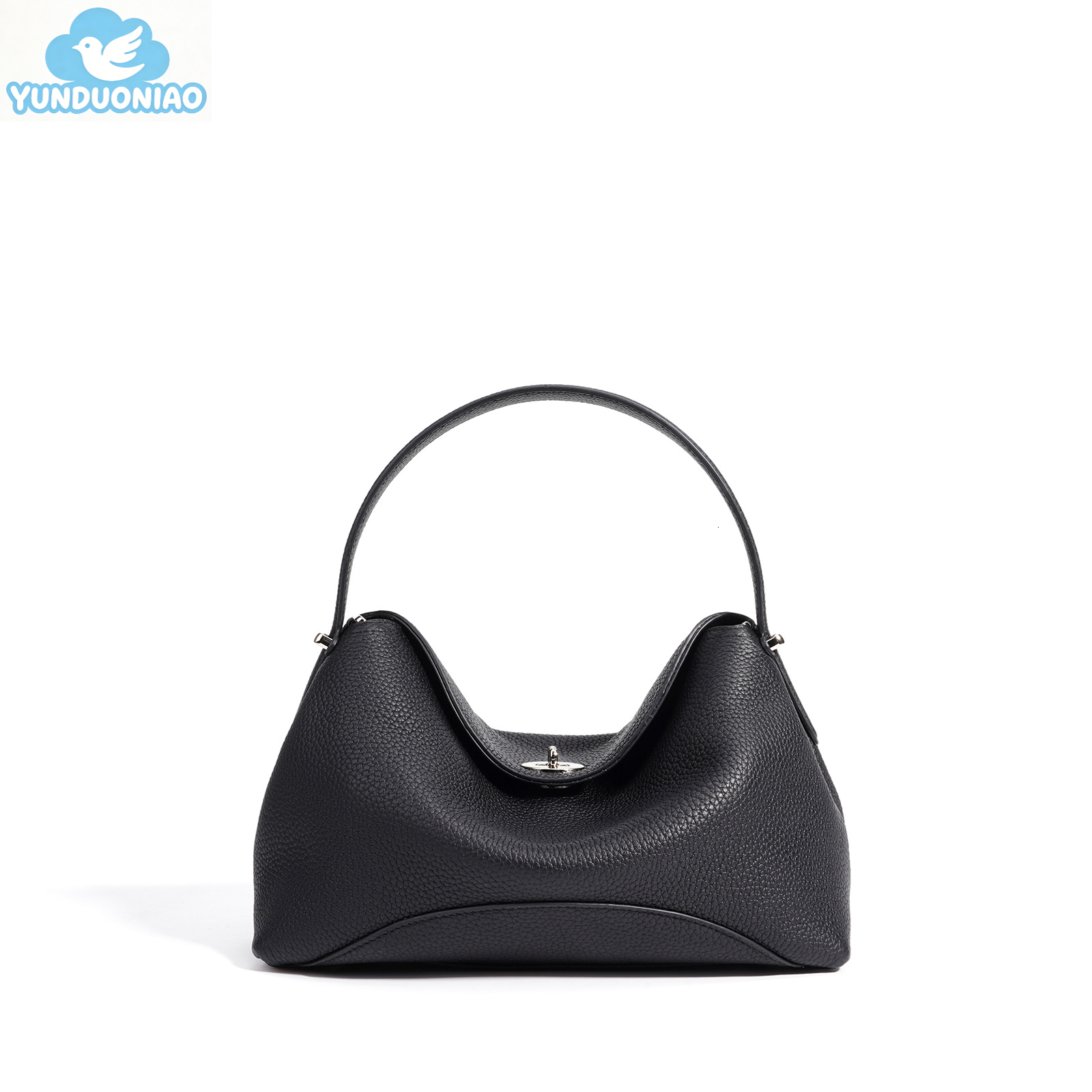 YUNDUONIAO new genuine leather pillow bag simple multifunctional women's handbag Korean style first layer cowhide design niche single shoulder cr