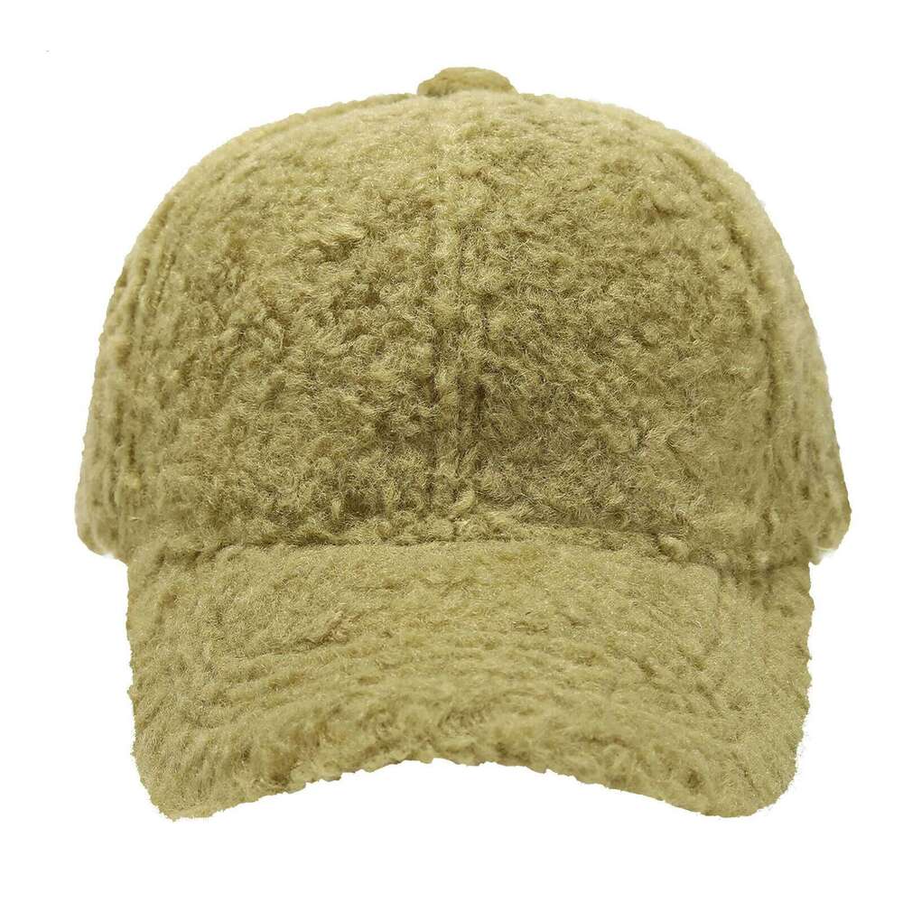 Winter Lamb Wool Baseball For Children Baby Kids Warm Thick Solid Color Golf Caps Girls Boy Sports Curved Brim Visors Hat Y260304