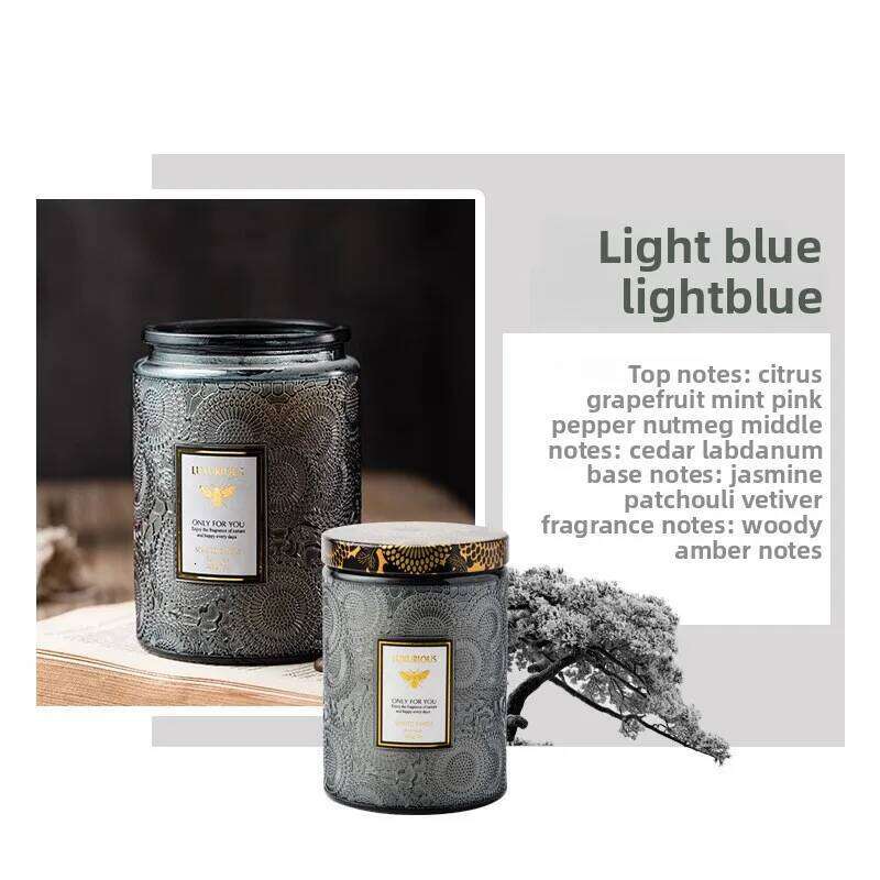 Embossed cup essential oil scented with hand gift bedroom household smokeless fragrance candle wholesale W260304 W260305