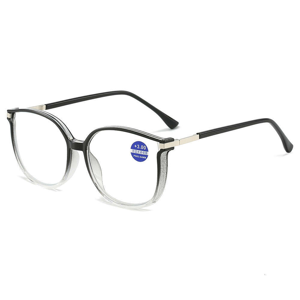 New Anti-Blue Light Reading Glasses Women Fashion Large Frame Comfortable Lightweight Eyewear Liuyuemoshang