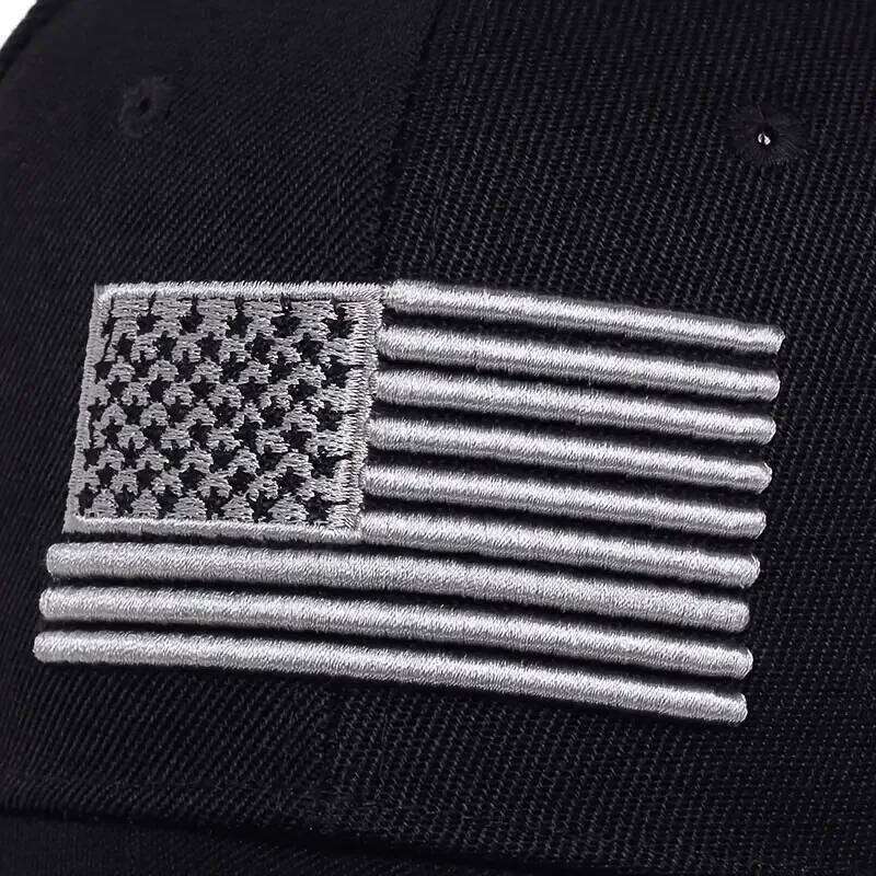 New USA Flag Men's Outdoor Solid Color Embroidered Sports Duck Tongue Baseball Hat Y260304