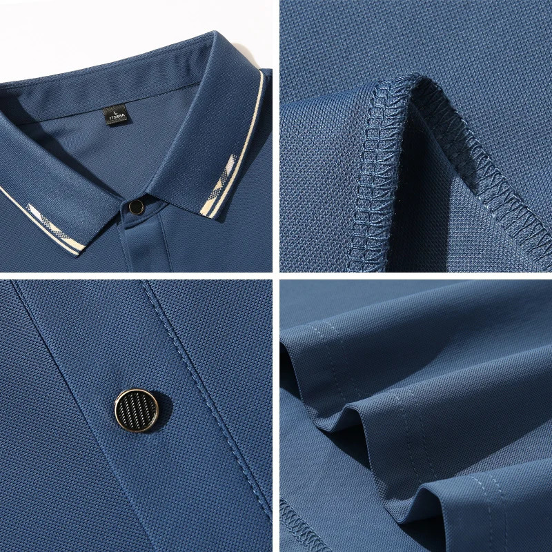 Men Polo Short sleeve Summer Plus Size 9xl 8xl 7xl High Quality Ice Silk Solid Color Mens Business Casual Polo Shirts 260304