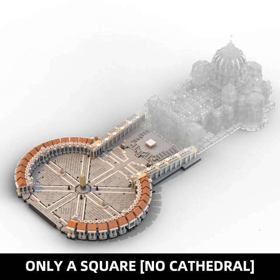 New MOC Hot Selling St. Peter's Basilica Castle Building Blocks Square Expansion Pack House Collection DIY Toy Boy Gift Z260306