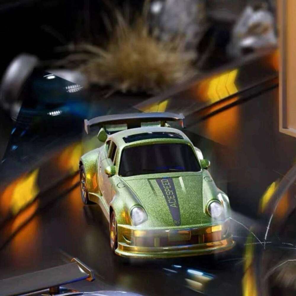 Mini RC 1/64 Scale Alloy 4WD High Speed Drift Car RTR Desktop Pocket Toy Electric Vehicle Gift with Movable Parts In Stock C260305