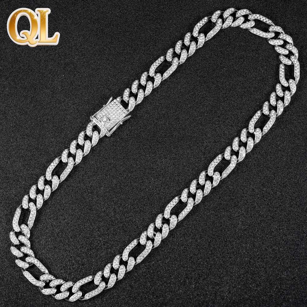 Men's Bracelet 13MM Cuban Light Luxury High-End Cross-Border 3:1 Necklace Full Diamond Thickened High Quality