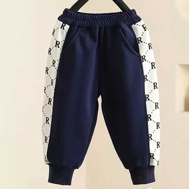 Kids Tracksuits 2Pcs, 2-10Y Boys R Letter Patchwork Cotton Jacket & Pants Set, Spring Autumn Casual Sports OutfitsT260306