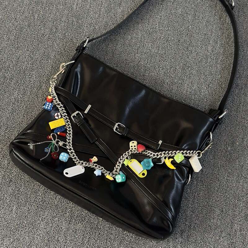 Ain's premium selection of European and American hip-hop bag pendants, trendy waist accessories, cross-border diamond-encrusted Cuban pant chains