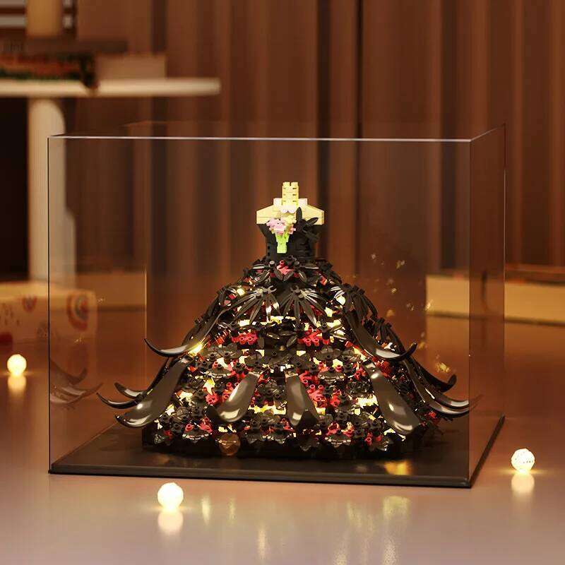 Romantic Princess Black and White Wedding Decoration Assembled Building Block Toy Girls Valentine's Day New Year's Gift Z260306