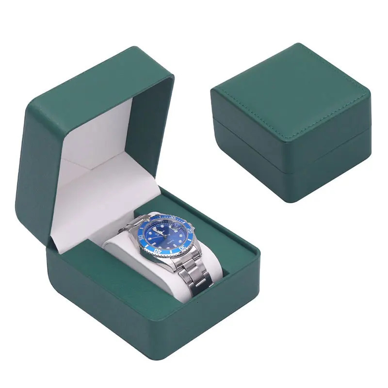 Single Watch Gift Box with Pillow PU Leather Wristwatch Display Case Organizer for Men Gift box 260304