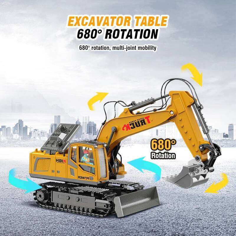 17CH Remote 2.4G RC Crawler Engineering Vehicle Excavator Truck Radio Control Construction Car Gifts C260305