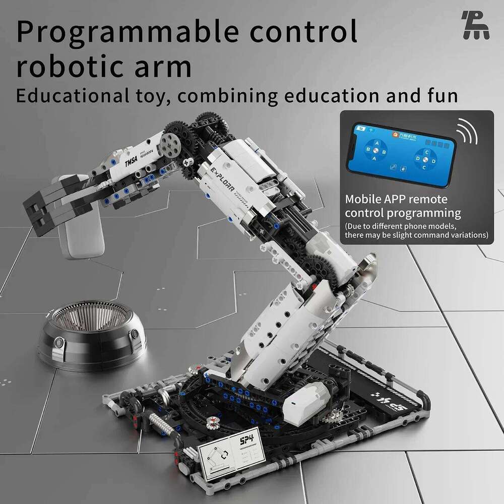 784Pcs Technical APP Remote Control Programming Robotic Arm Building Blocks Kits MOC Assembling Bricks Model Toys for Boys Gifts Z260306