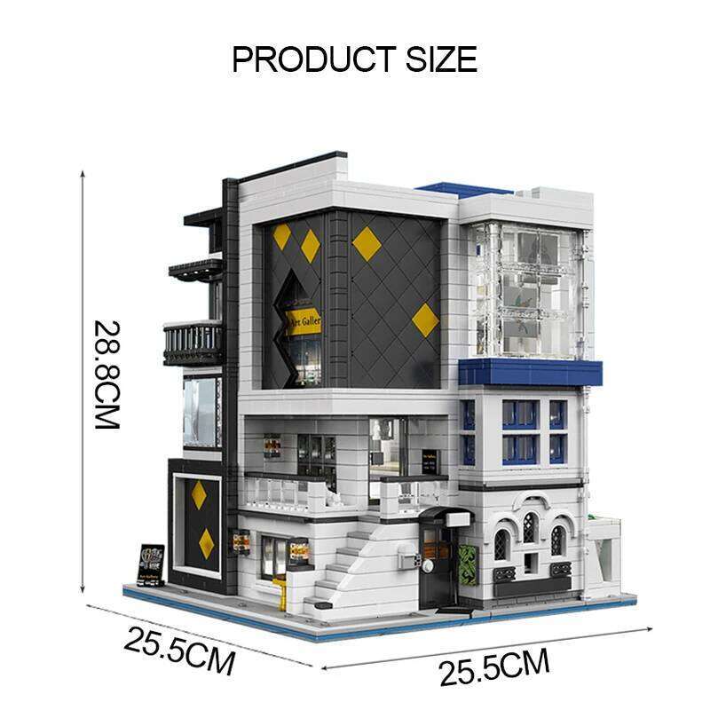 3536PCS City Street View Building Blocks Modular Architecture Model MOC-67005 Modern Art Gallery Toys for Childrens Boys Gifts Z260306