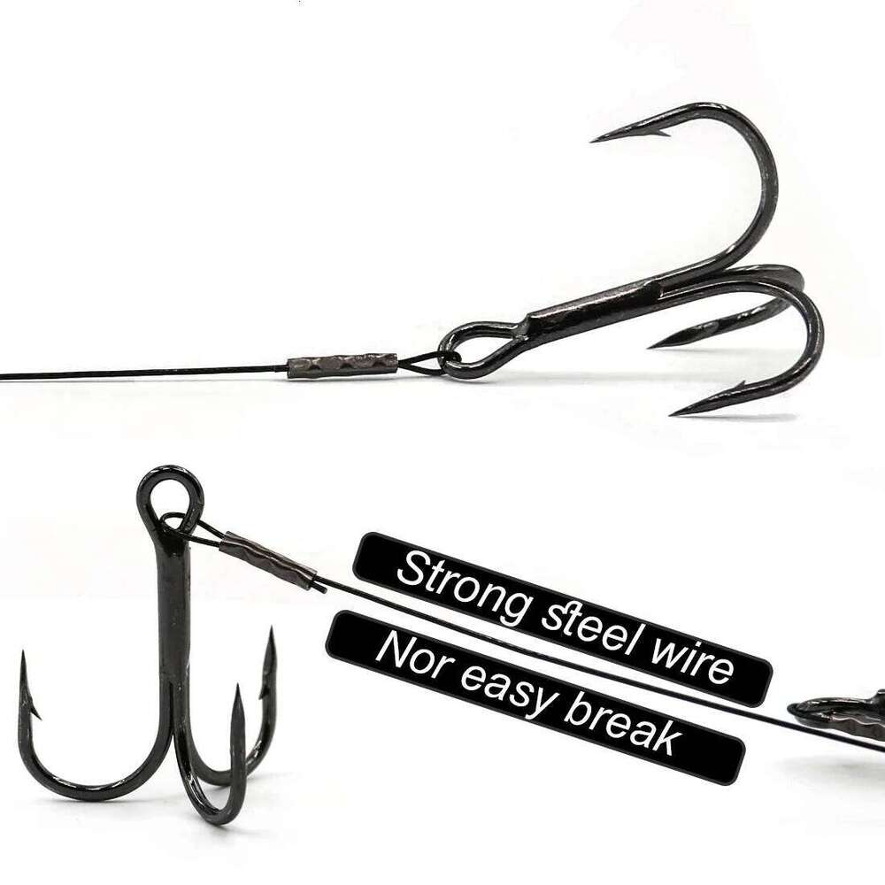 9KM Rig Pike Stinger Hooks Fishing with Treble Hook For Rubber Soft Lure Swimbait Accessories S260305