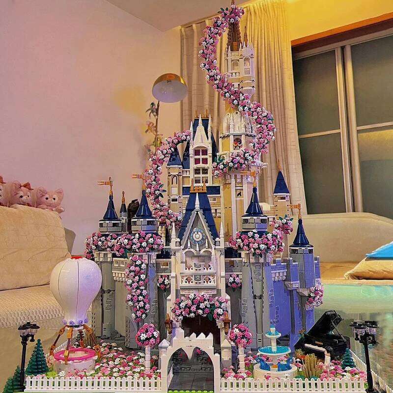 1888 Pieces, Creative Sakura Manor Tree House Hand-Built Blocks, Abs Material, Mixed Color Building Blocks Z260305