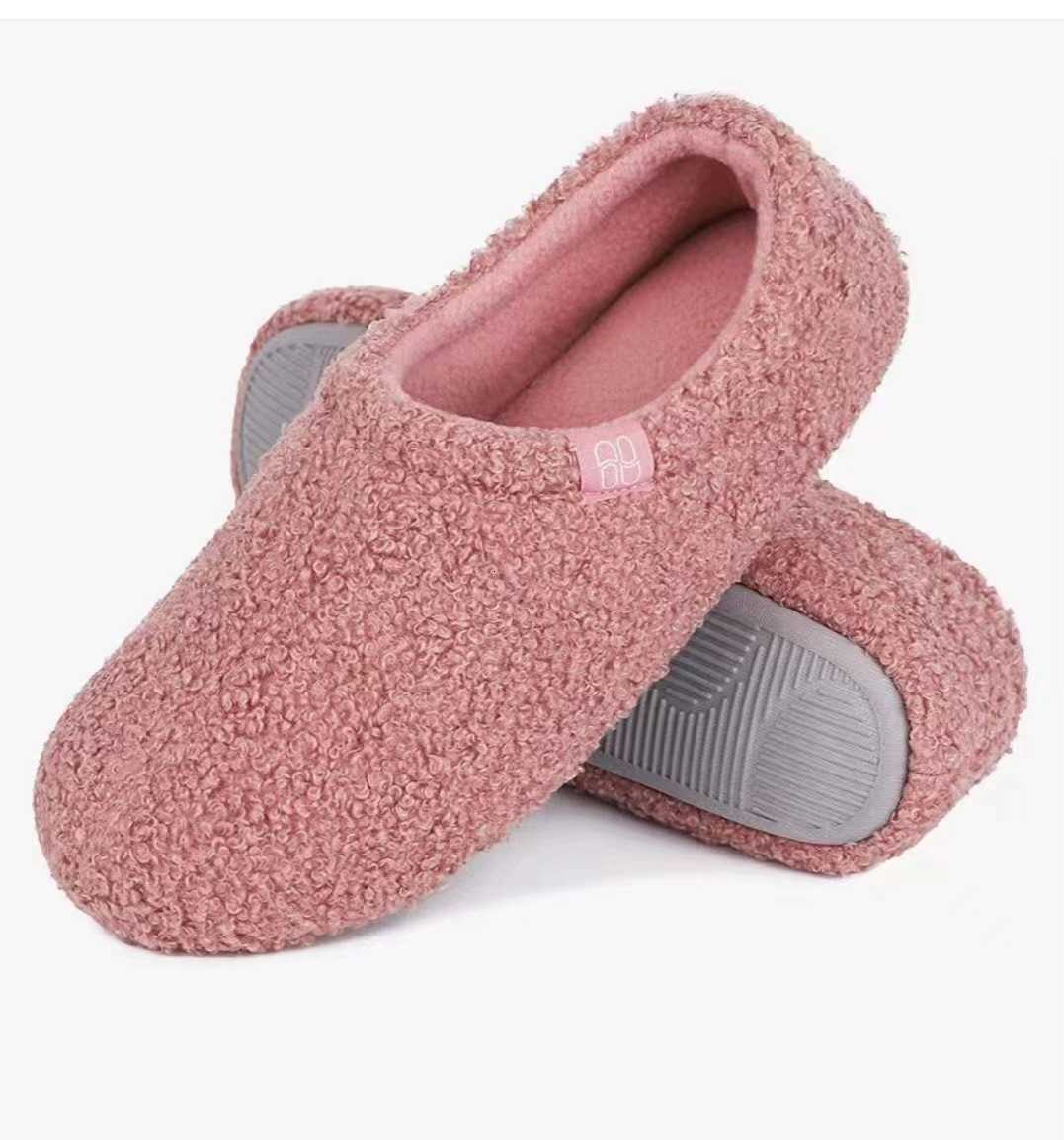 Teddy velvet all inclusive heel anti slip silent mens and womens home couple style S260305