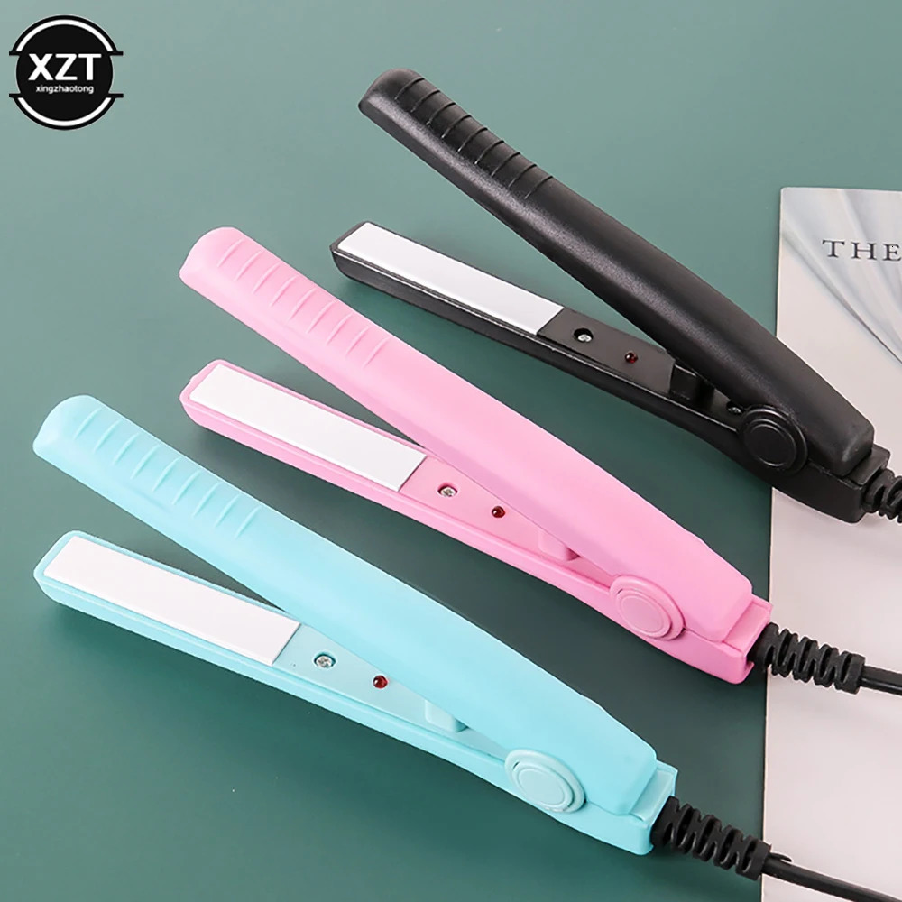 Portable 2 in 1 Curling Iron Ceramic Curling Iron and Straightener Mini Iron Straightener Plate Clip Hair Styling Tools 260305