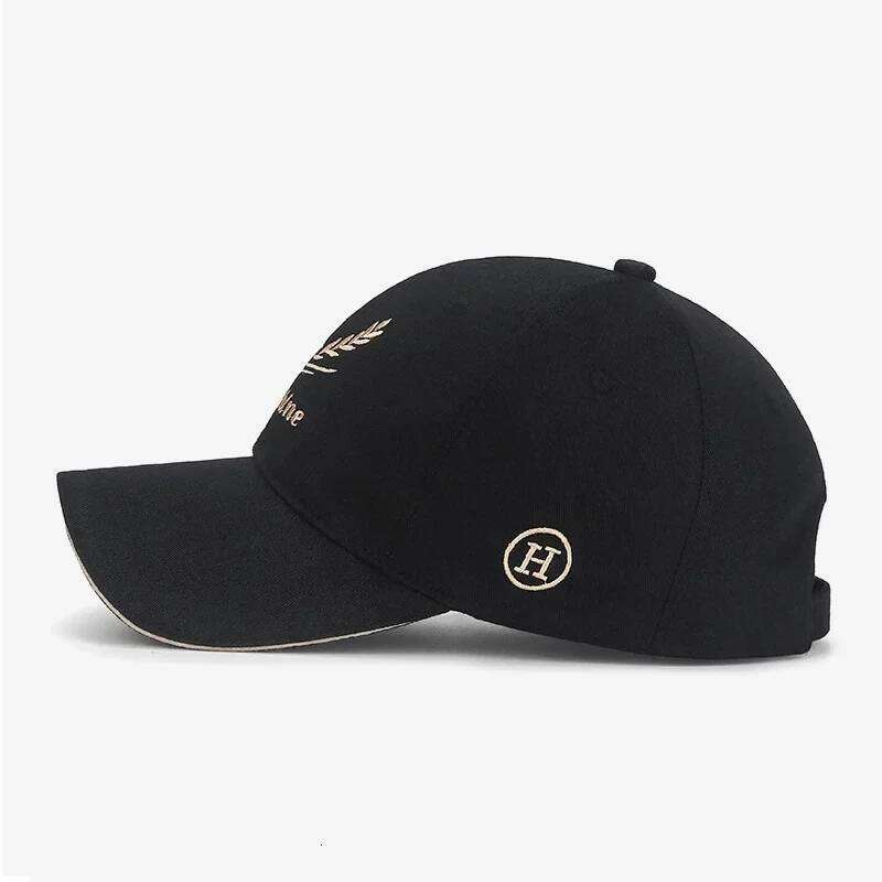 Feather Wheat Ear Embroidery Cotton Baseball Cap New Outdoor Casual Sport Sun Caps Trucker Hat Dad Hats Y260304