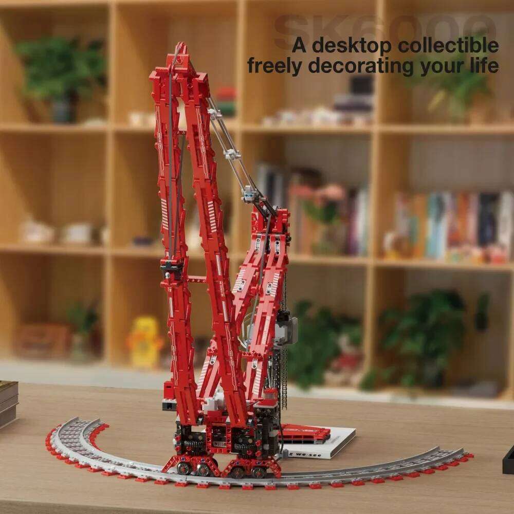 SK6000 Building Blocks Heavy Ring Crane Remote Control Technology Bricks Model Desktop Ornaments Kids Toys Holiday Gifts Z260306