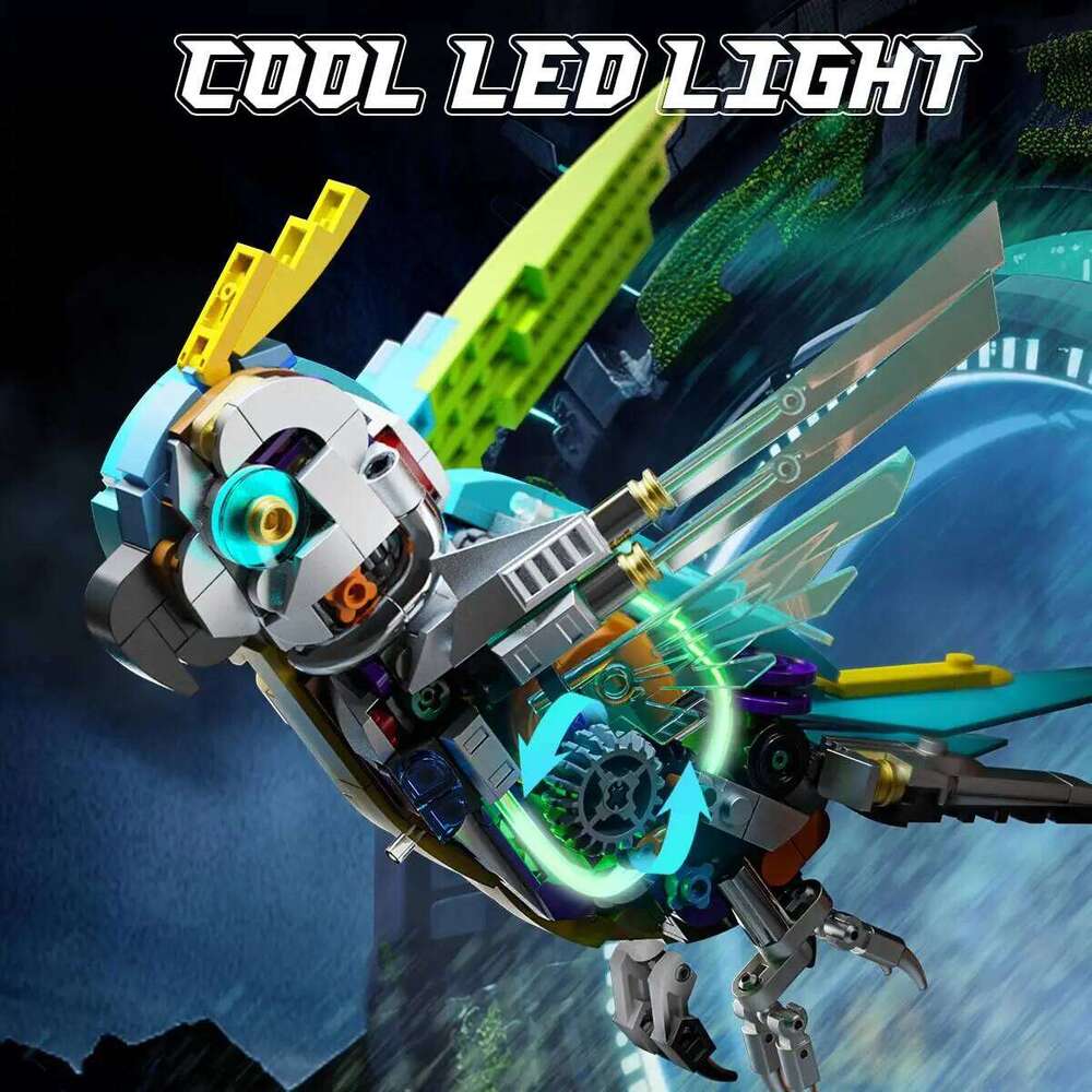 688PCS Parrot Set Mechanical Birds Building Block Toy Collectible Animal Display Model Home Office Decor Gifts for Kids Z260306