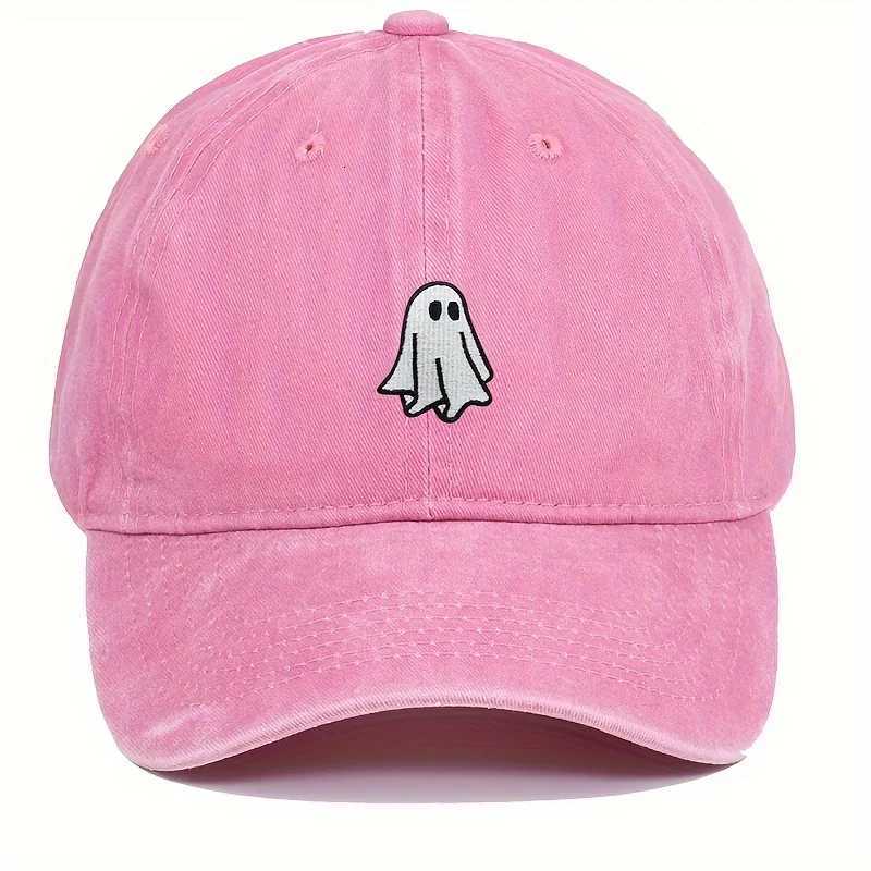 Halloween Embroidered Baseball Hat with Cute Ghost Pattern Simple Style Suitable for Men and Women S260306