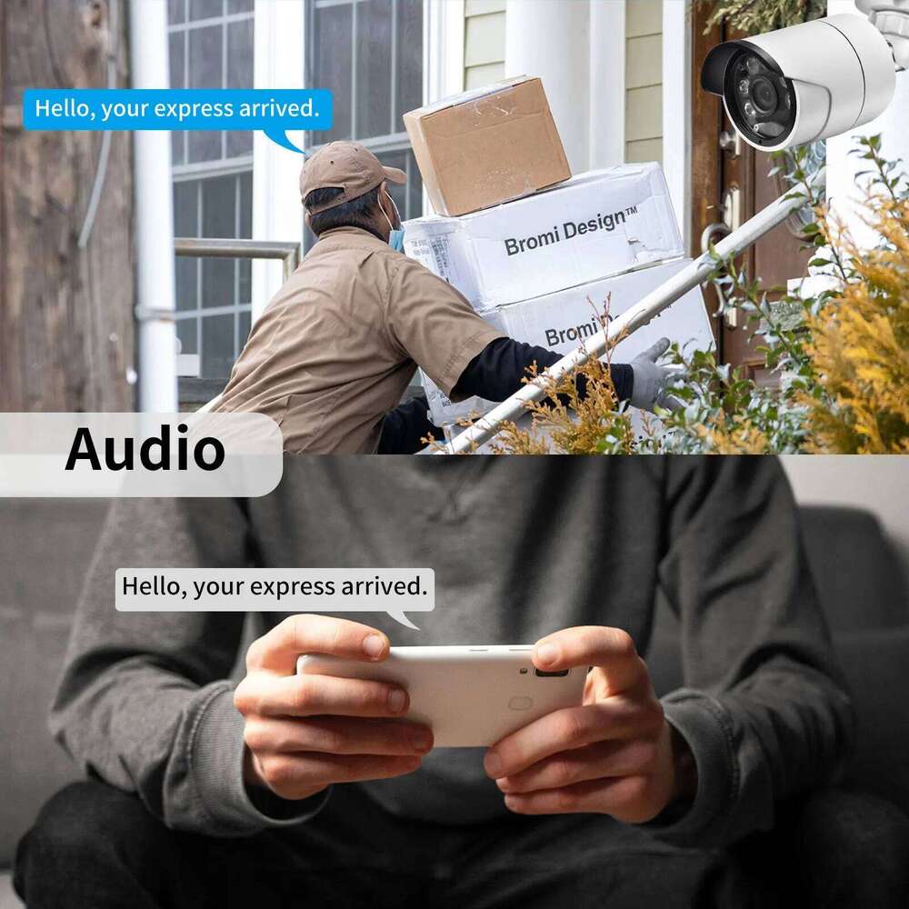 Gadinan Smart IP 4K 8MP 5MP 4MP PoE Outdoor Color Night Vision Audio Bullet Camera Featured with Humanoid Detection 26W0306