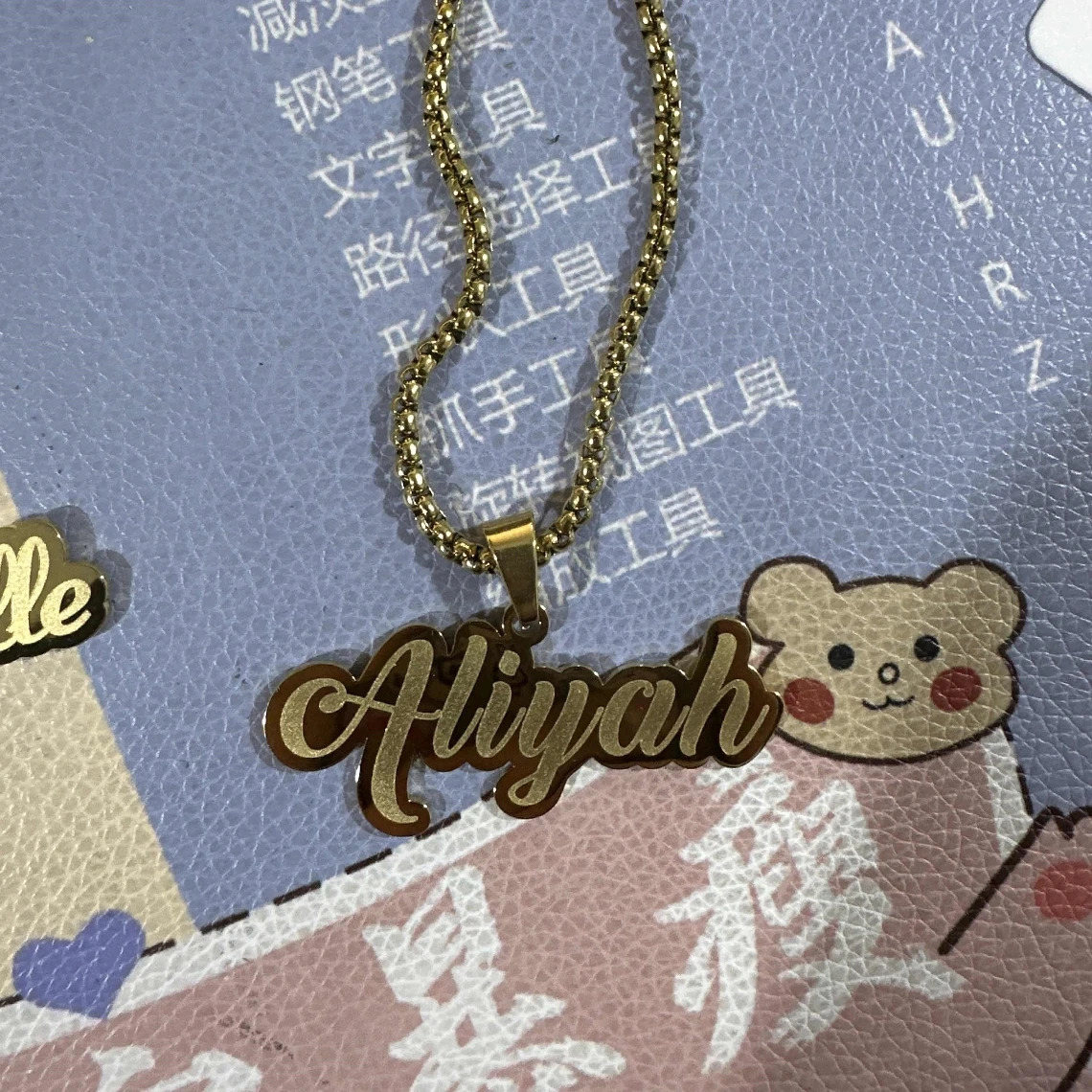 Custom Stainless Steel Engraved Name Bead Chain Necklaces Personalized Removable Gold Color Nameplate Necklace Women Men Jewelry 260302