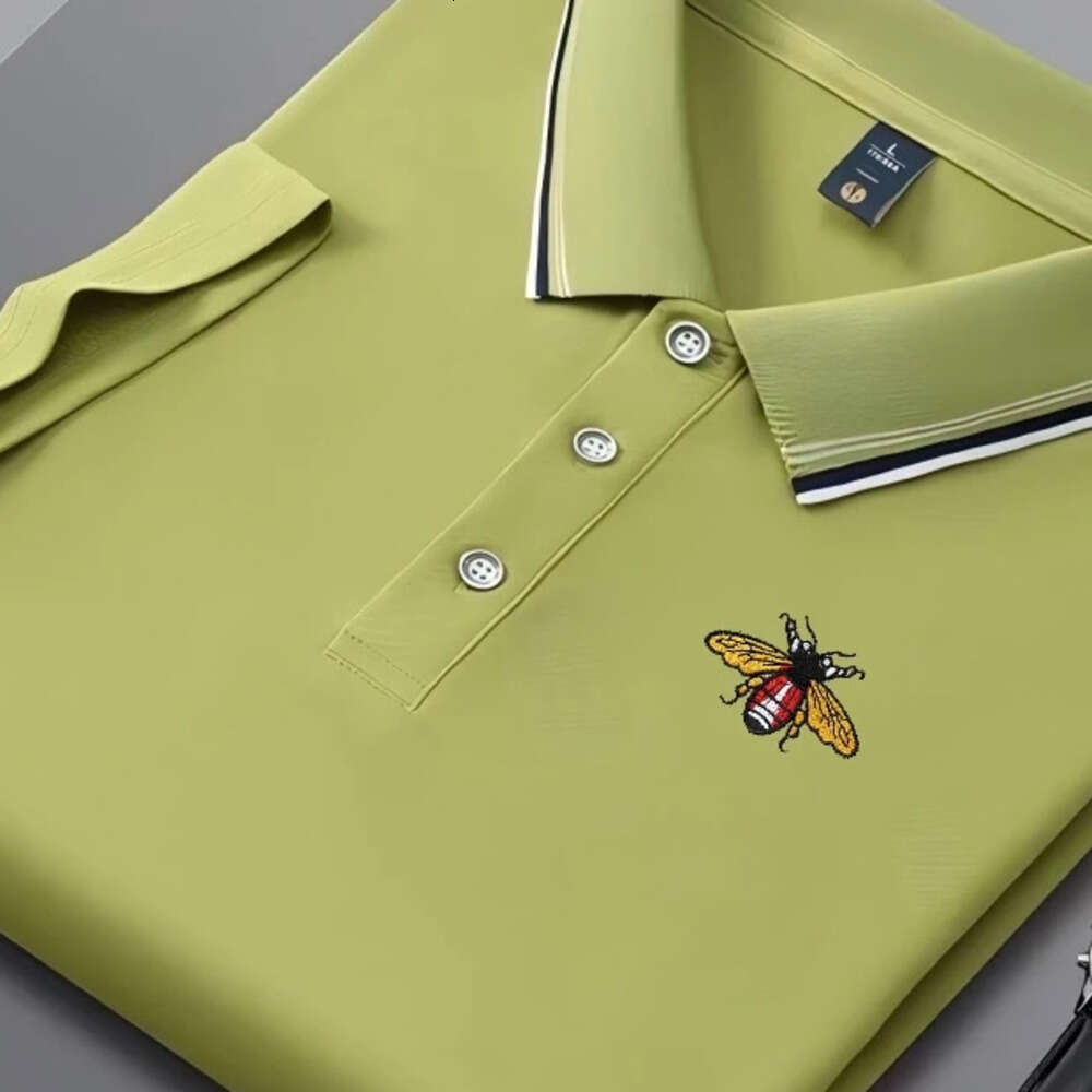 Embroidered New Men's Business Casual Short Sleeved Polo Shirt, Fashionable, Breathable, Comfortable And Versatile Top