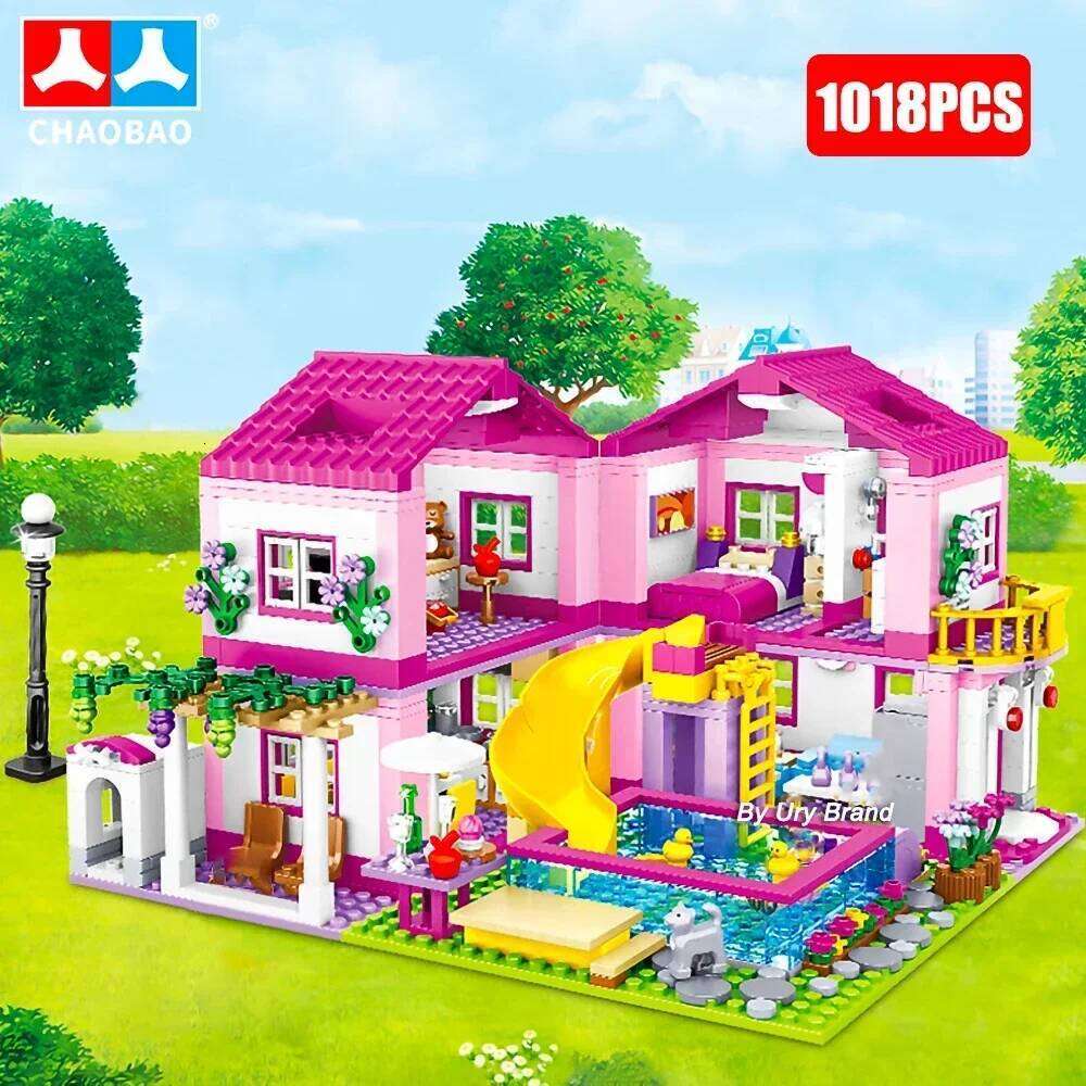 Sluban Friends City House Princess Castle Sets for Girls Apartment Garden Casa Villa Building Blocks Figures Toys Kids DIY Gifts Z260305