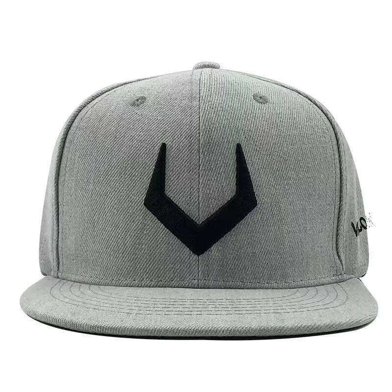 High quality Unisex Simple grey V 3D pierced Embroidery Bill Hip-Hop Hats Outdoor Adjustable Casual Baseball Caps Sunscreen Hat Y260304