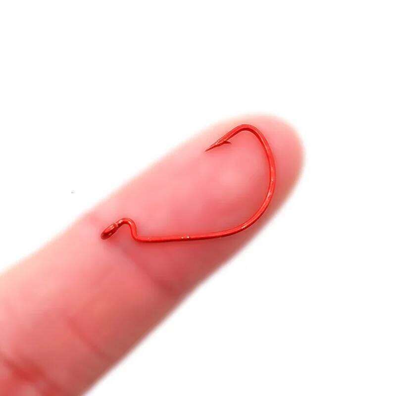 New 10pcs mini Style Soft Worm Hooks High Carbon Steel Wide Super Lock Fishhooks Lure Softjerk Rockfishing Fishing Tackle S260305