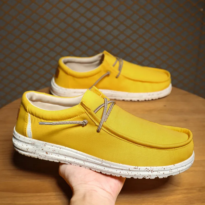 Plus Size 40-48 Mens Casual Shoes Flat Outdoor Mens Sneakers Lightweight Boat Shoes Driving Loafers Breathable Men Canvas Shoes 260305