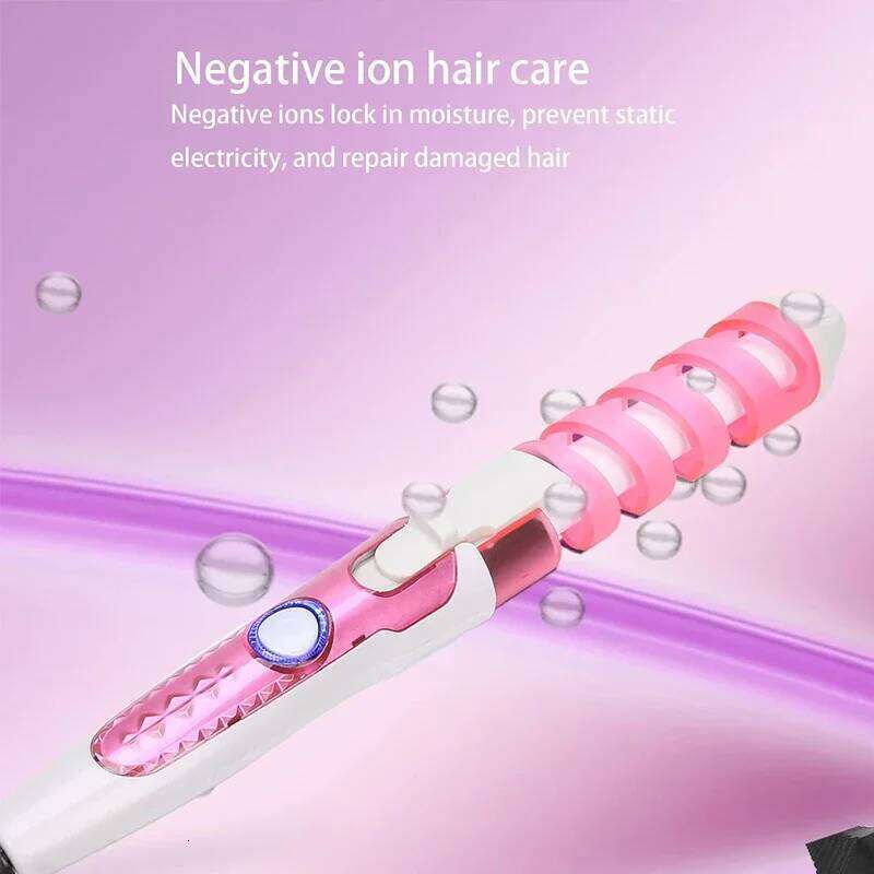 Hot Sale Spiral Iron Curlers Hair Wand Ptc Fast Heating Curling Rollers Ionic Curler Machine 26Y0306