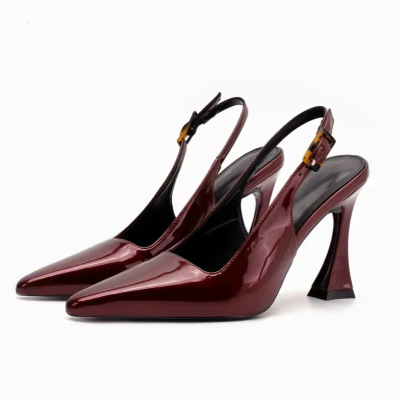 er Summer Pointed Toe Women Sandals Fashion Singbacks Mules Shoes Ladies Elegant High Heel Club Stripper Shoes 260303