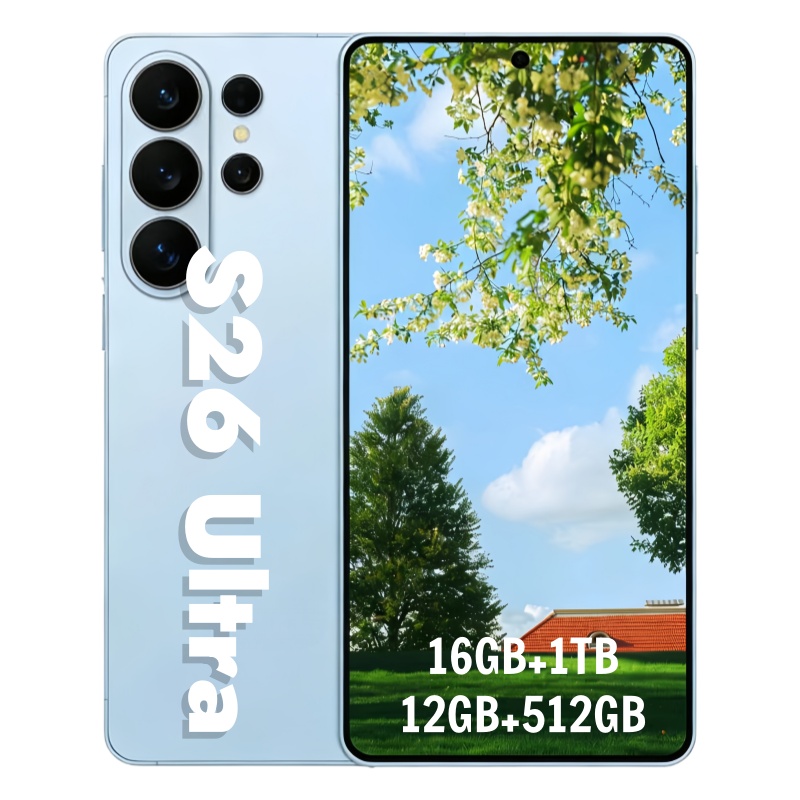 S26 Ultra S25 Ultra 5G Smartphone i17 Pro Max Android Dual SIM Dual Standby Full HD Touch Screen Face Recognition Dual Cameras Support Multi-Language Mobile Phone