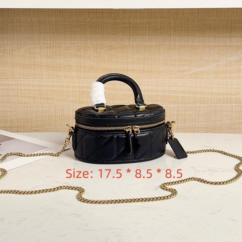 Makeup bag mini bag cosmetic bag designer bag sheepskin genuine leather chain handheld quality superior three colors cutecross body bags women luxury box tote bag