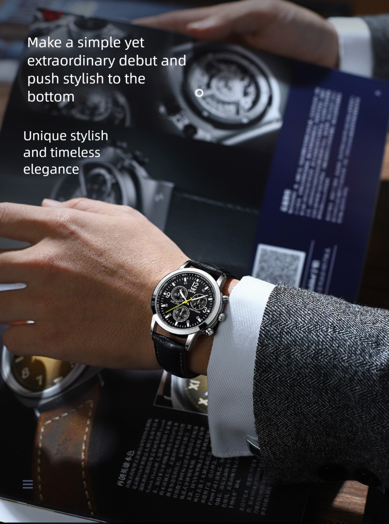 New OPK brand watch waterproof luminous men's automatic quartz watch Korean version digital large dial luxury men's watch