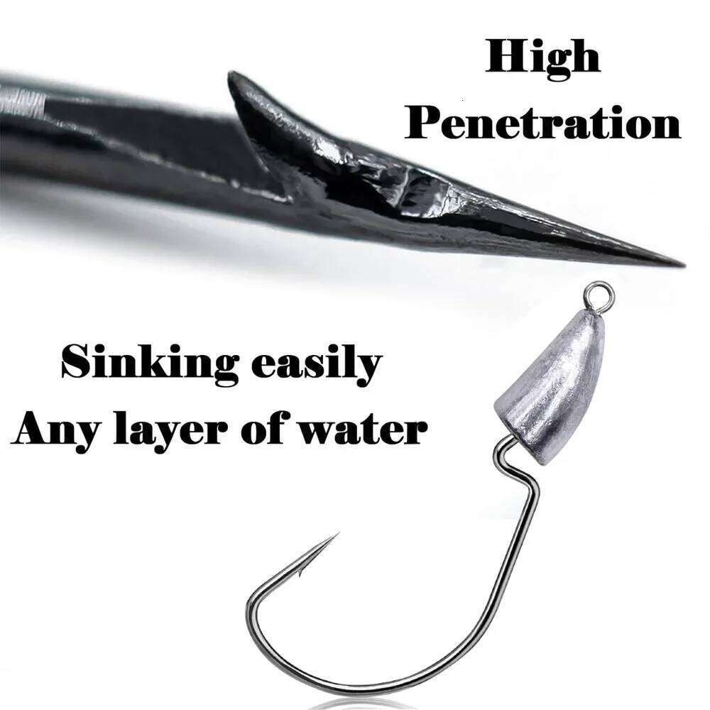 10PCS Metal Jig Head Worm Hook 3.5g 7g 10g 20g Weight Crank Fishhooks Gear Sinker Pesca for Lure Texas Rig Fishing Tackle Kit S260305