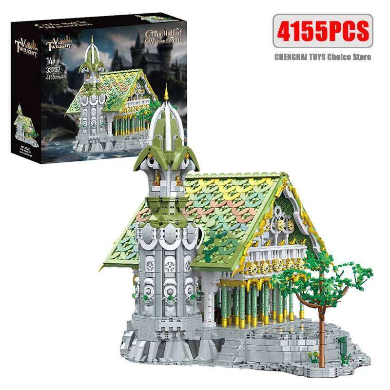 4155Pcs The Hall of Waterfront Blocks Toys Medieval Architecture Model Building Sets Collectible Ideas Gifts for Adults Z260306