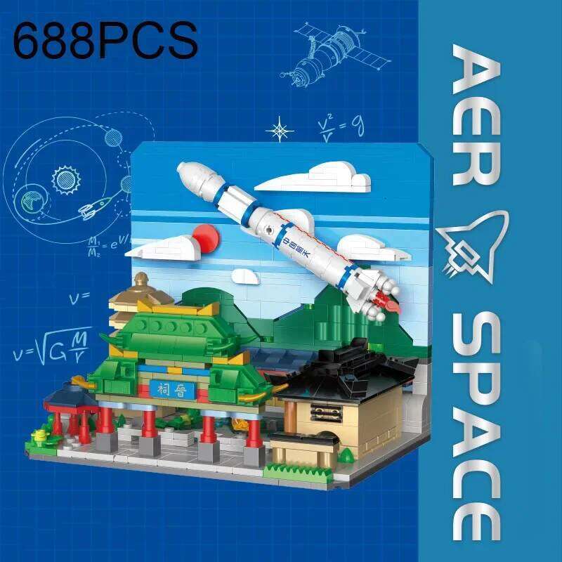 Rocket Launch Center Building Blocks Space Shuttle Assembly Bricks Boys Toys Model Desktop Decoration Children's Holiday Gifts Z260305