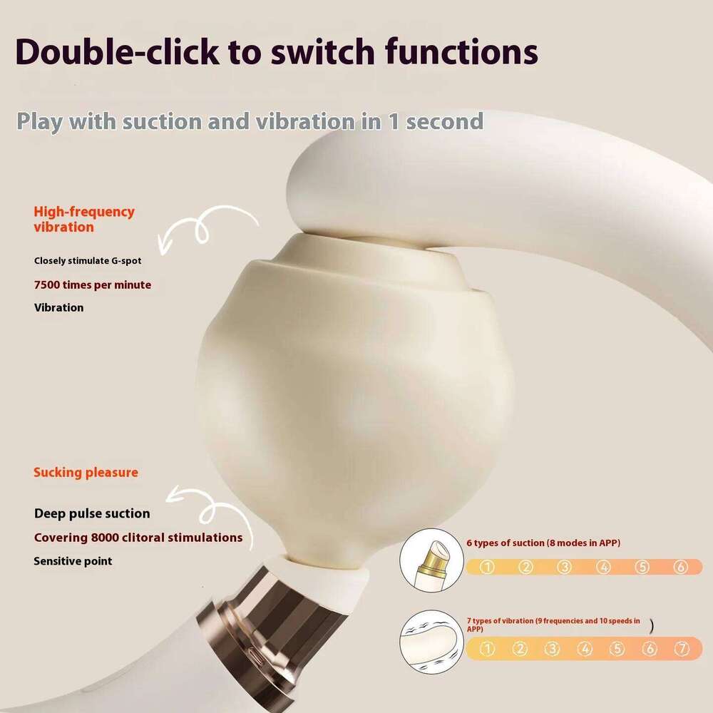 2-in-1 APP remote control G-spot slapping stimulation clitoral sucking sex toy female dildo vibrator adult W260305